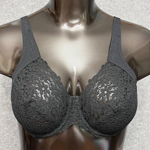 Maidenform Cotton Couture Vintage 40C Seamless Black Sheer Lace Underwire Bra - Picture 1 of 9