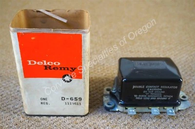 NOS 59 60 61 62 Chevrolet Delco Remy Voltage Regulator Pontiac D-659 Foto 1 de 4