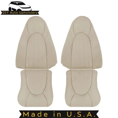 1997-2000 For Jaguar XK8/XKR Genuine Leather Front Seat Covers Oatmeal "AGD" - Image 1 of 4