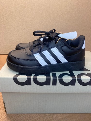 Adidas Breaknet 2.0 scarpe da tennis stringate per bambini US 12k nero bianco