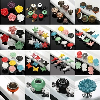 Elegant Door Pulls Handles Retro Ceramic Drawer Cabinet Knobs Furniture Hardware - Image 1 of 4