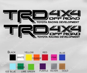 Camión de tundra todoterreno Toyota TRD 4X4 todoterreno calcomanía de desarrollo de carreras - 2 juegos - Imagen 1 de 1
