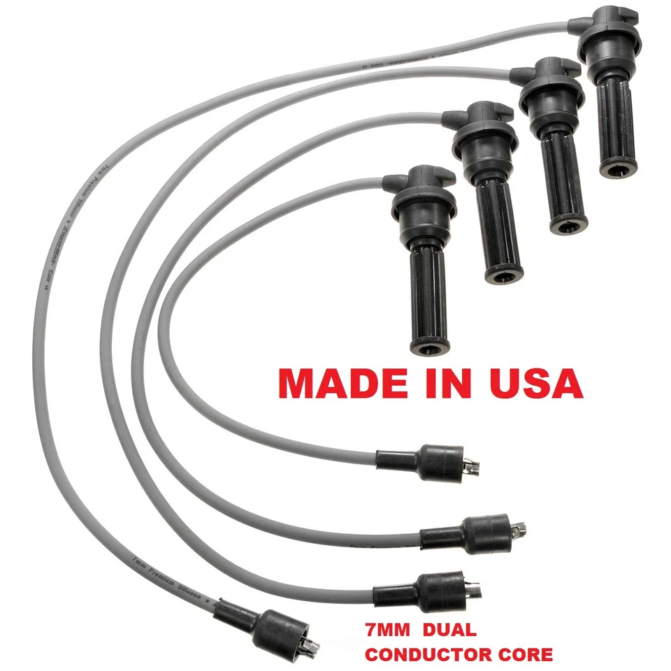  Spark Plug Wires FOR EAGLE TALON ELANTRA SONATA ECLIPSE GALANT MIRAGE LASER  - Image 1 of 1