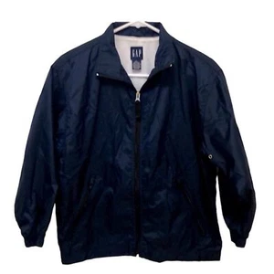 GAP Youth Windbreaker Raincoat Jacket Full Zip Navy LARGE - Picture 1 of 8