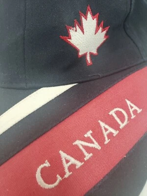 Canada Maple Leaf Logo Baseball Cap With Red White Embroidered Hat One Size NWOT - Image 1 of 4