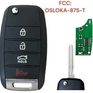Llavero para Kia Forte 2014 2015 2016 OSLOKA-870T Repuesto Abatible Mando a Distancia Llavero - Imagen 1 de 1