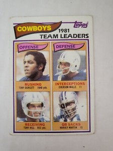 1982 Topps #307 Cowboys Team Leaders Tony Dorsett good 
