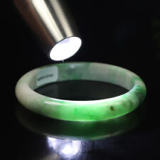 56mm Certified A 100% Natural Lavender Green Jadeite Jade Bangle Bracelet S14839