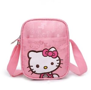 Cute Girl's Pink Hello Kitty Crossbody Shoulder Bag Kids Gift Adjustable Strap