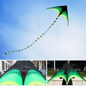 2m Large Delta Long Tail Flying Kite Kids Children Adults Kites Toy Outdoor Fun - Picture 1 of 9