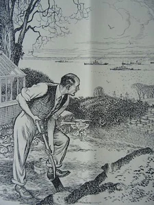1941 Original Print WW2 THE COMMON TASK - WAR EFFORT ALLOTMENT / GARDENING - Picture 1 of 2