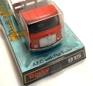 DINKY TOYS Meccano England 1973 #915 AEC TRUCK HIRE CO LIVERPOOL Flat Deck BOXED - Picture 1 of 15