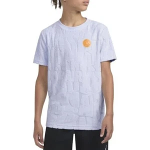 Nike Jordan Boys' Fuel Up Cool Down Terry cloth T-Shirt Gray XL NWT - Picture 1 of 6