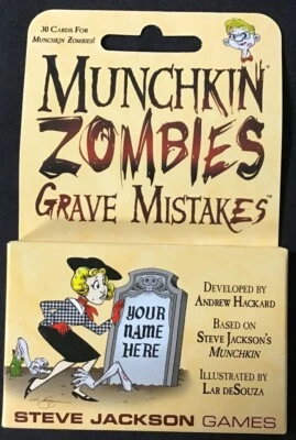 Munchkin ~ Zombies ~ Grave Mistakes ~ Steve Jackson Games ~ OEJ  - Image 1 of 2