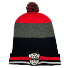 Transformers Autobots Beanie Toque Boys Long Hat Slouchy Colorblock Kids Teens