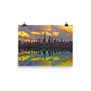 Poster, Christmas Sunset, 2020, Lower Manhattan, NYC, Dan Baran - Picture 1 of 10