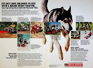 1971 Bolens Tractors Vintage 1970s Print Ad Husky Dog Lawn Equipment Wisconsin - Picture 1 of 1