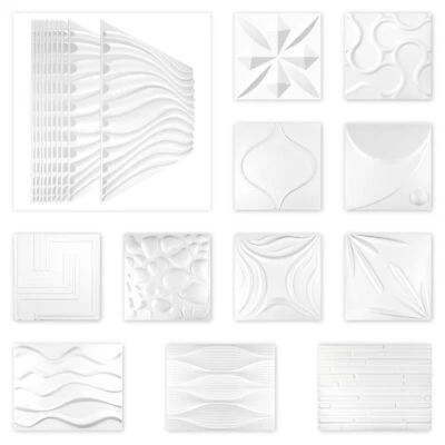 2qm 3D Platten Wand & Deckenverkleidung Deckenpaneele Natur Bambusfaser Wanddeko - Bild 1 von 2