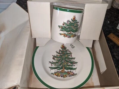 Spode Place Setting Christmas Tree Santa  Set 2 pc - Image 1 of 4