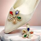 Rhinestones Charm Buckle Colorful Flowers Shoes Decorations  Women Lady