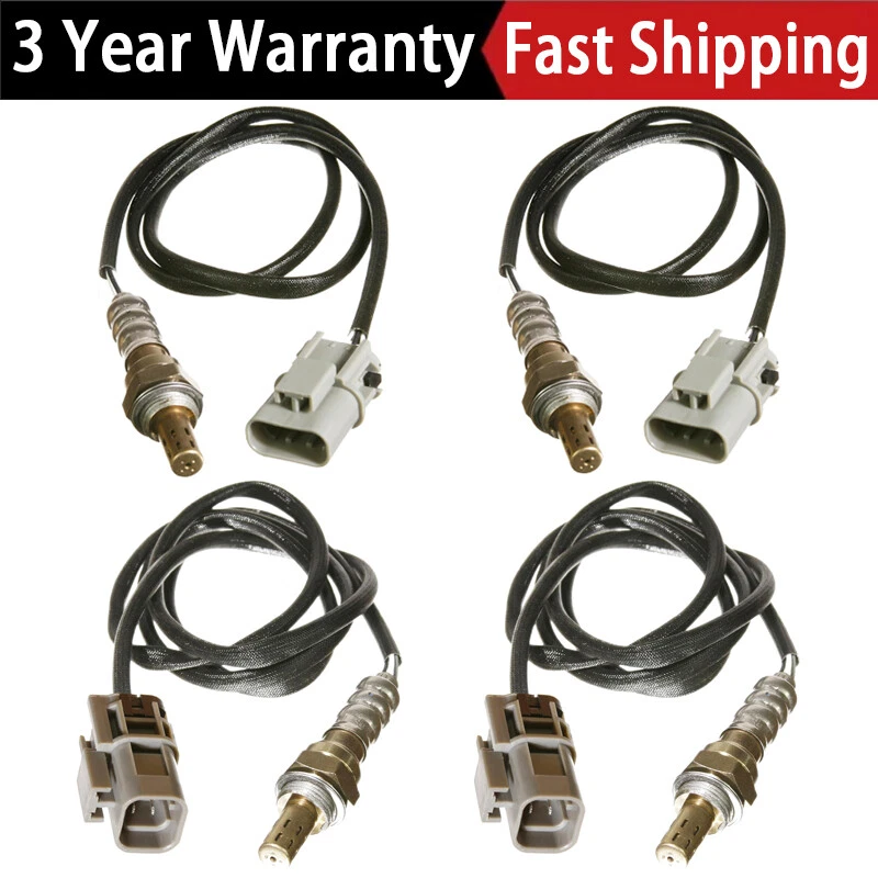 Sensor de oxigênio 4 peças para 2000-2003 Nissan Xterra Frontier V6 3.3L para cima e para baixo - Imagem 1 de 4