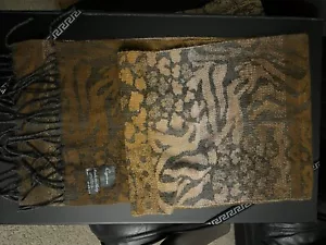 Woman’s Cejon scarf made in italy Animal Print Design - Picture 1 of 4