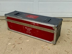 Scatola portaoggetti militare eccedenze cassa in legno Raytheon mortaio guidato tondi anni 2000 - Foto 1 di 7