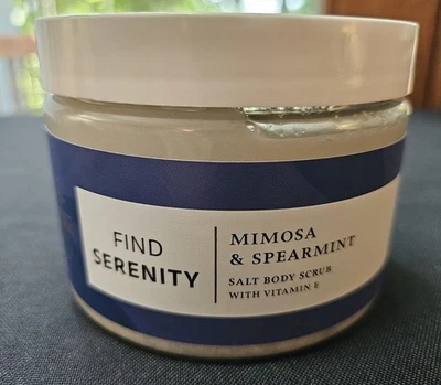 Bath & Body Works Aroma-FIND SERENITY~ MIMOSA + SPEARMENT, Salt Body Scrub 17 oz - Image 1 of 4