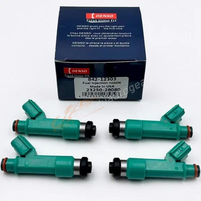 OEM 4X DENSO Fuel Injectors for 04-15 Toyota Matrix Highlander RAV4 23250-28080 Foto 1 de 4