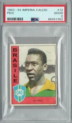 Tarjeta coleccionable PSA 2 Pelé 1963 Imperia Calcio #12 Foto 1 de 3