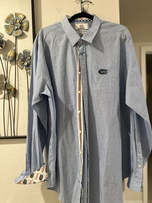 Camisa de vestir Thomas Dean Florida State Cators azul claro XXL 100 % algodón  Foto 1 de 4