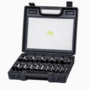 16 pc Forstner Drill Bit Set Precision Woodworking Clean Cutting Holes Saw - Picture 1 of 6