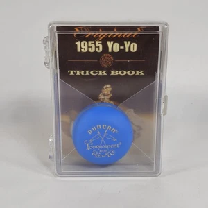 2011 Duncan Super Tournament Blue Wood Yo-Yo w Original 1955 Trick Book in Case - Picture 1 of 2