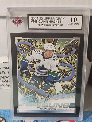 24-25 Upper Deck Quinn Hughes Young Guns Renewed 🚨🚨 KSA 10 Pristine Gem Mint - Image 1 of 2