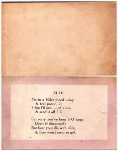 OIC Riddle Postcard 1900s Unused Ephemera Puzzle Deltiology - Picture 1 of 1
