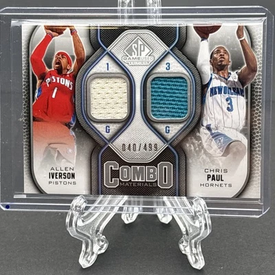 Combo materiales usados ​​en juegos 2009-10 SP, Allen Iverson/Chris Paul/499 Detroit Foto 1 de 2