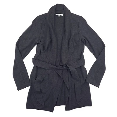 CAbi Take Charge Cardigan Black Open Front Jacket Waterfall Tie Wrap - Sz Small - Image 1 of 4