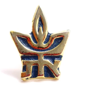 Prendedor de solapa de la Universidad de Tel Aviv logotipo de llama de Israel tono dorado vintage - Imagen 1 de 6