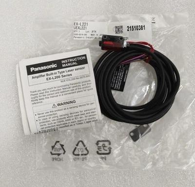 For Panasonic EX-L221 Laser Sensor Photoelectric Switch 1mm Spot Reflective - Image 1 of 4