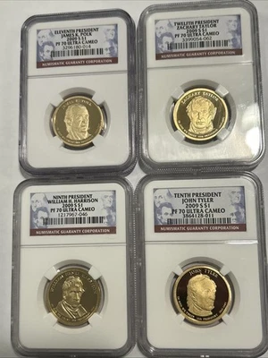 2009-S NGC PF70 Ultra Cameo Proof Presidential Dollar Proof Coin Set. Perfect! - Image 1 of 2