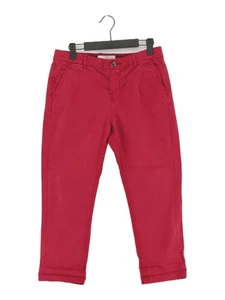FatFace Women's Trousers UK 8 Red Cotton with Elastane Straight Cropped - Picture 1 of 5