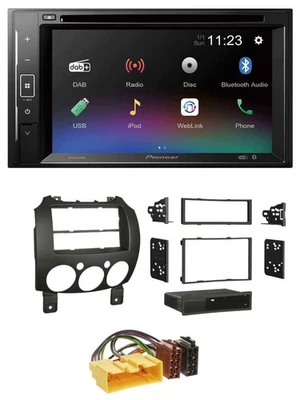 Pioneer Bluetooth MP3 USB 2DIN DAB DVD Autoradio für Mazda 2 (ab 2007) - Bild 1 von 4