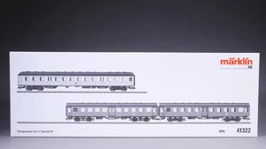H0 AC Märklin 41322 Eilzugwagen-Set 2 mit Silberling DB in OVP #WA_91 - Bild 1 von 5