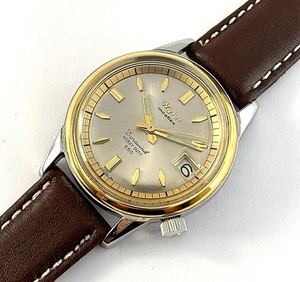 Vintage Wyler Dynawind Heavy Duty 660 Automatik Stahl & goldfarbene Herrenuhr - Bild 1 von 15