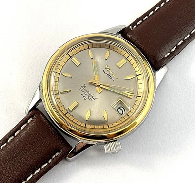 Vintage Wyler Dynawind Heavy Duty 660 Automatic Steel & Gold Tone Mens Watch - Image 1 of 4
