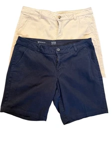 Damen-Bermudashorts A.N.A marineblau beige Größe 12 adrette Ferienanlage Akademie - Bild 1 von 7