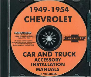 Chevrolet Accessorio Installazione Manuale CD 1949 1950 1951 1952 1953 1954 - Foto 1 di 1