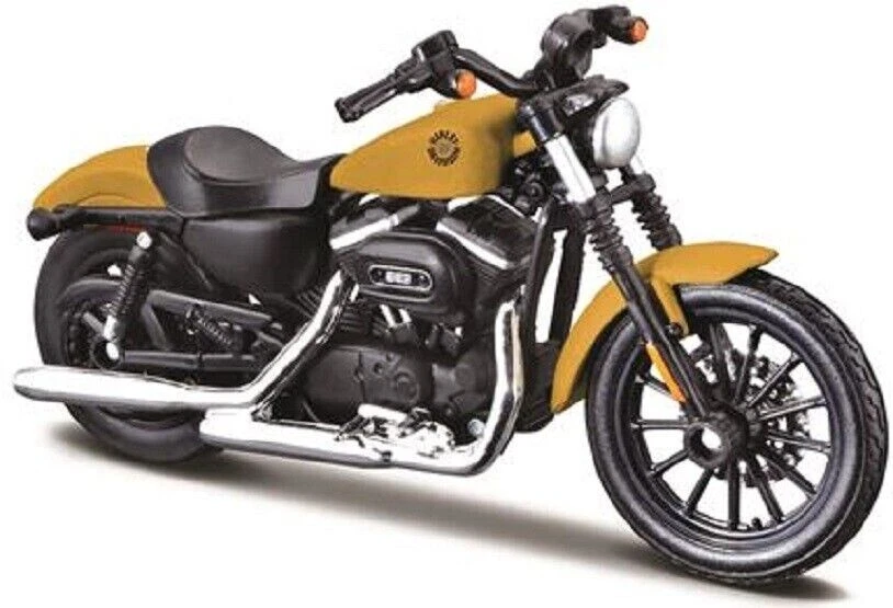 Harley Davidson Sportster Iron 883 Maisto 1:18 2014 modelo de motocicleta caja dorada Foto 1 de 4