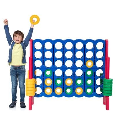Giant Connect 4 in A Row Jumbo 4-to-Score Family Garden Game Set Outdoor Kid Toy - image 1 of 4