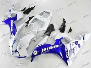 For YZF R6 03-04/R6S 06-09 Blue White ABS Injection Mold Bodywork Fairing Kit - Imagen 1 de 9